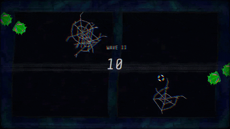 Virucide gameplay during wave eleven